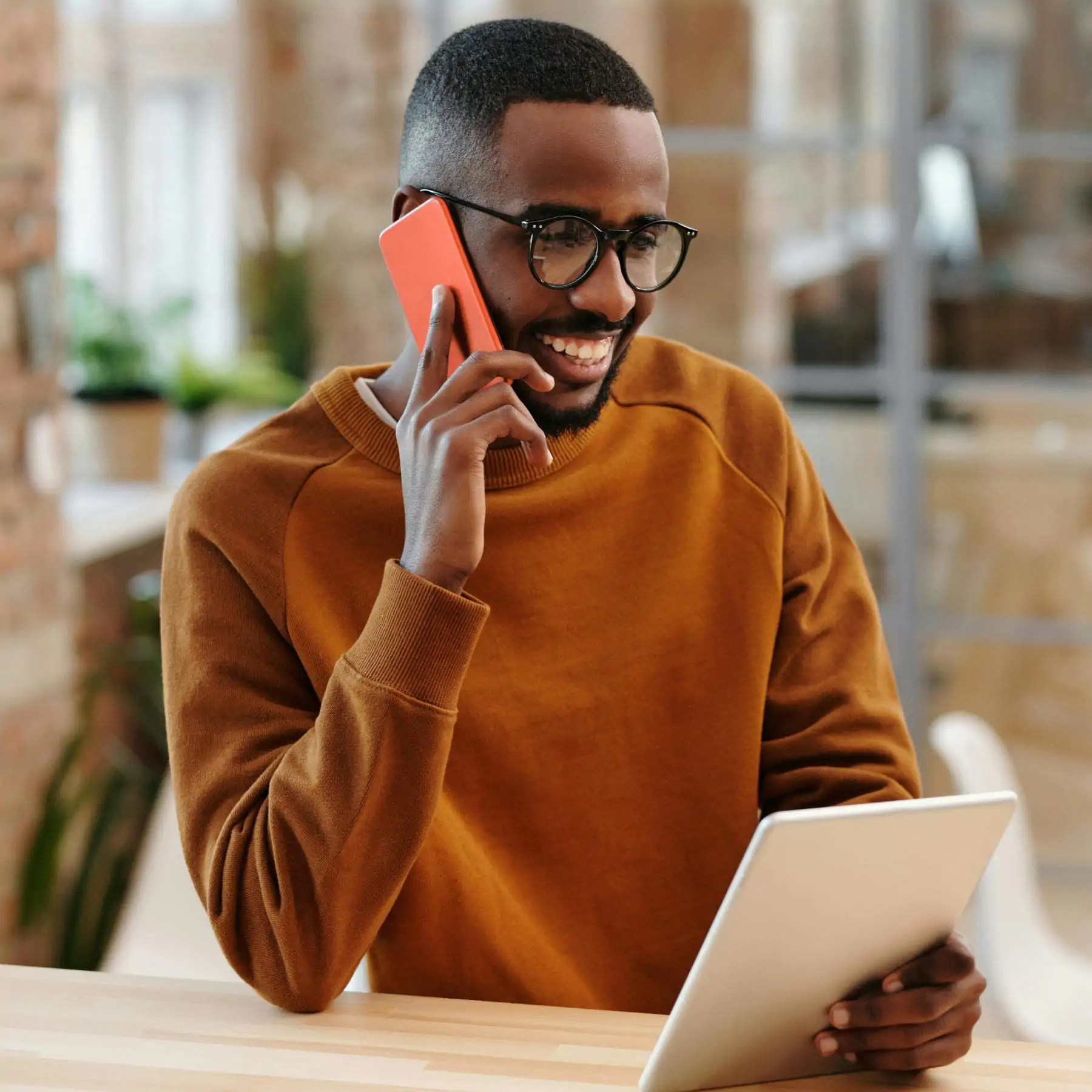 Video call with English language coach